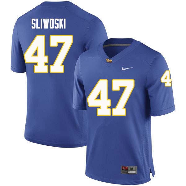 Men #47 Ryan Sliwoski Pittsburgh Panthers College Football Jerseys Sale-Royal